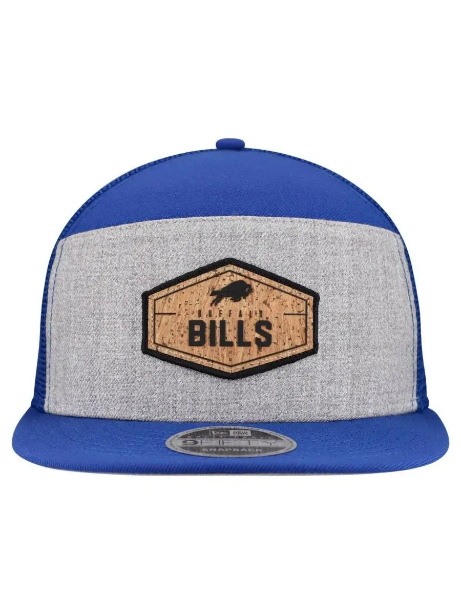 New Era Мужская серая/королевская пробковая кепка-тракер 9FIFTY с раздельными панелями и — изображение 2 из 4, серый