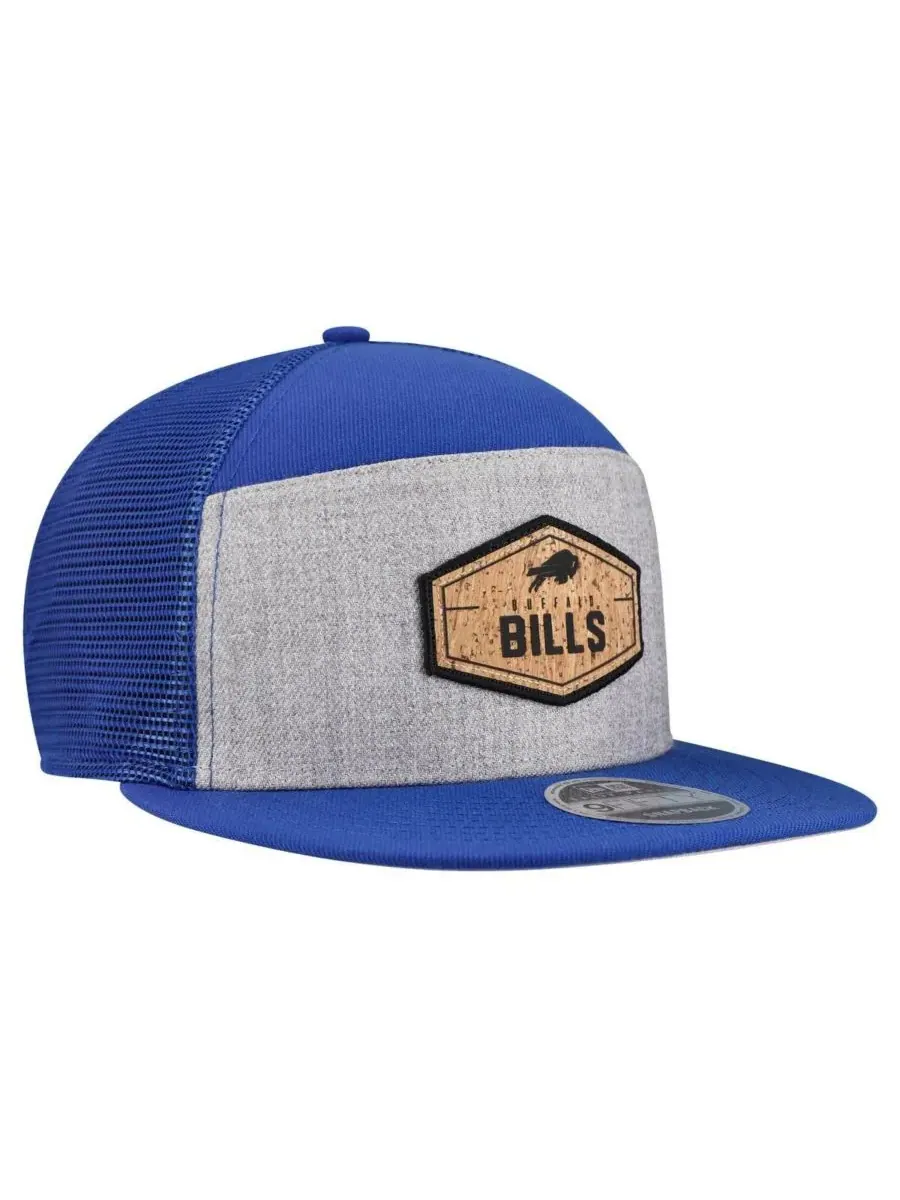 New Era Мужская серая/королевская пробковая кепка-тракер 9FIFTY с раздельными панелями и — изображение 3 из 4, серый