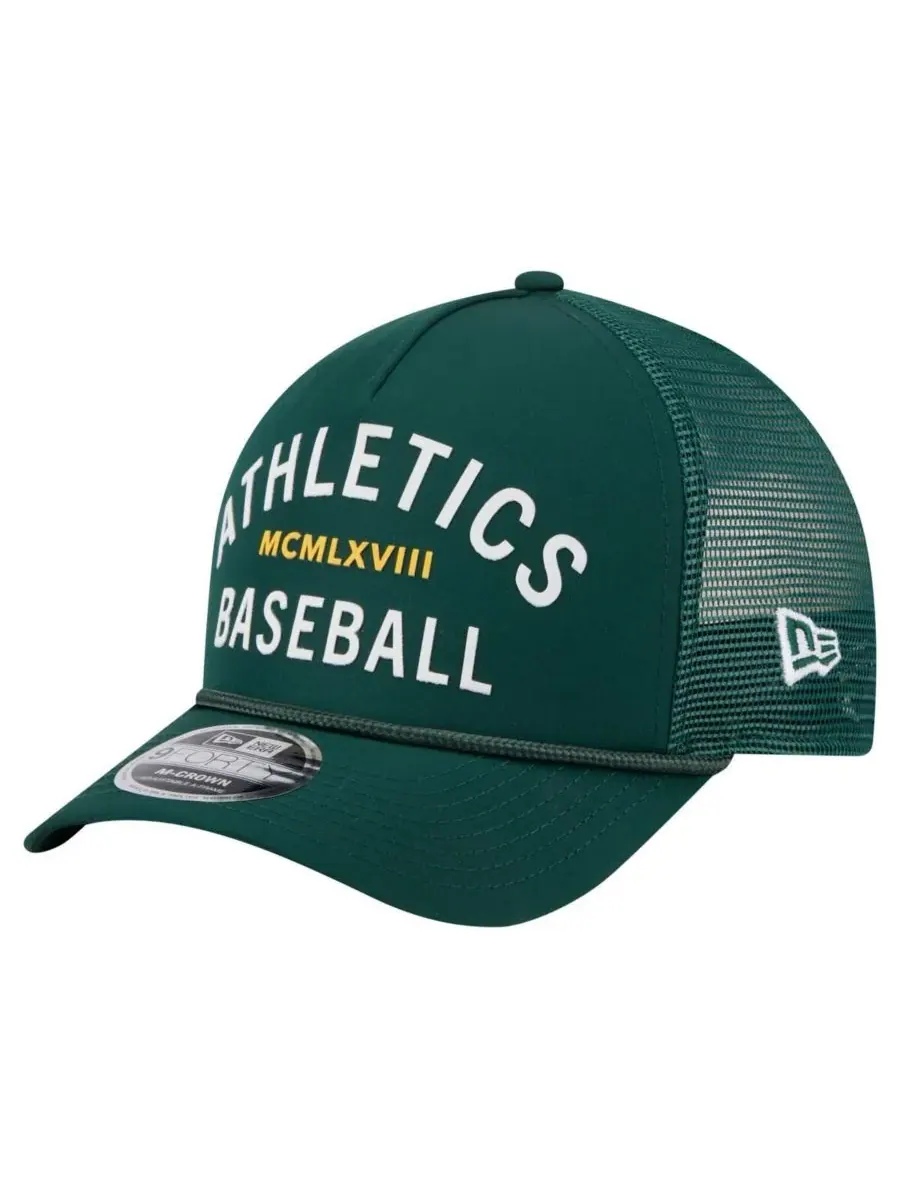 New Era Мужская минималистичная регулируемая кепка Green Athletics 9FORTY A-Frame