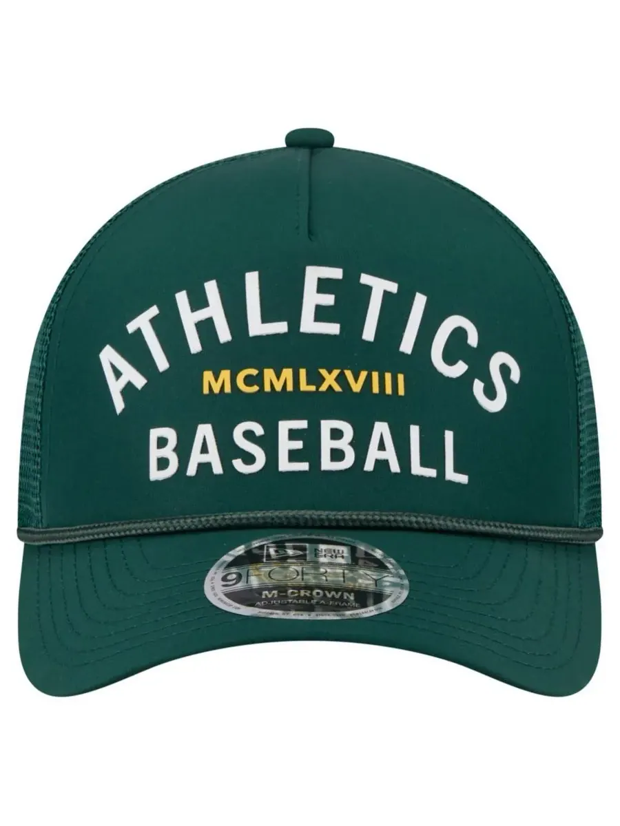 New Era Мужская минималистичная регулируемая кепка Green Athletics 9FORTY A-Frame — изображение 2 из 4, зеленый