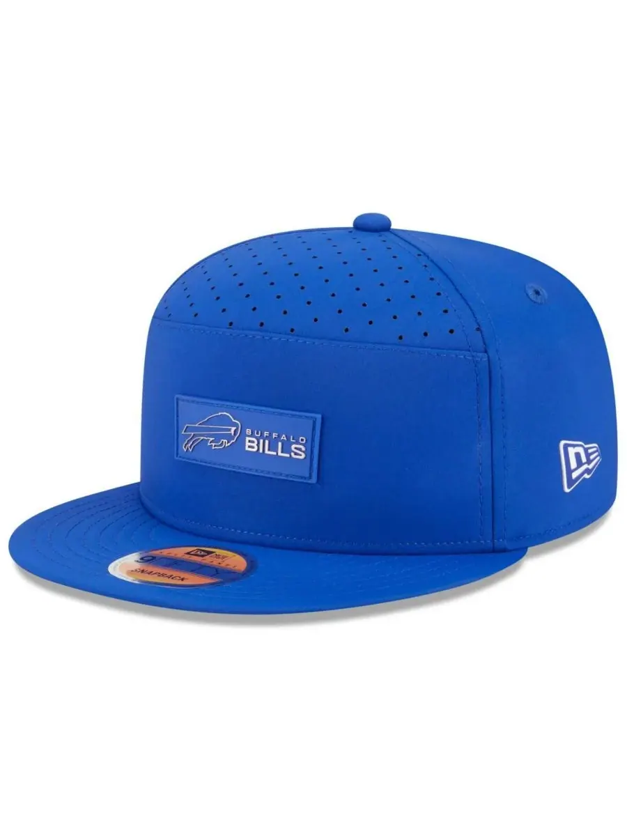 Мужская бейсболка Royal Buffalo Bills 2025 Sideline Split Panel 9FIFTY Snapback New Era