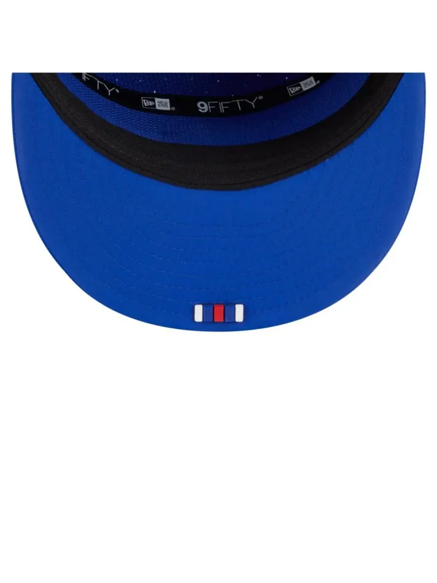 Мужская бейсболка Royal Buffalo Bills 2025 Sideline Split Panel 9FIFTY Snapback New Era — изображение 2 из 5, королевский