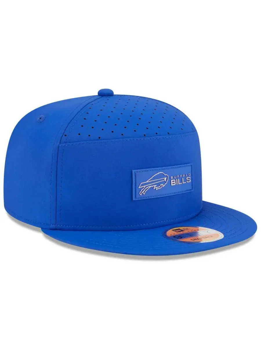 Мужская бейсболка Royal Buffalo Bills 2025 Sideline Split Panel 9FIFTY Snapback New Era — изображение 4 из 5, королевский