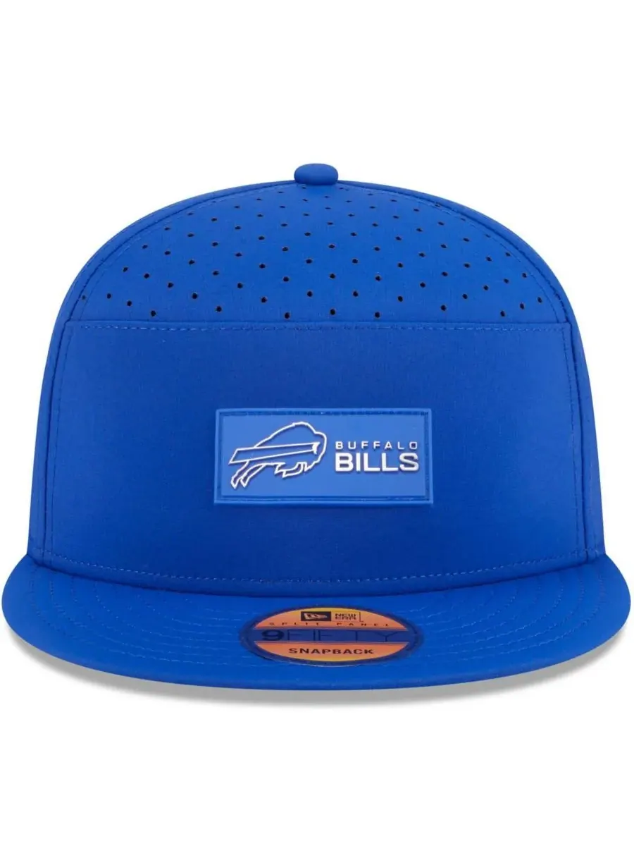 Мужская бейсболка Royal Buffalo Bills 2025 Sideline Split Panel 9FIFTY Snapback New Era — изображение 5 из 5, королевский