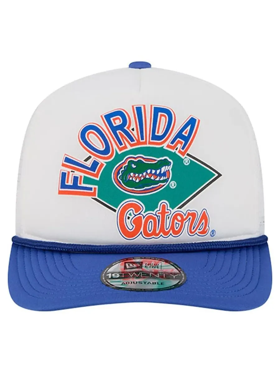 New Era Мужская белая регулируемая кепка для гольфа Florida Gators Diamond 19TWENTY — изображение 5 из 5, белый синий