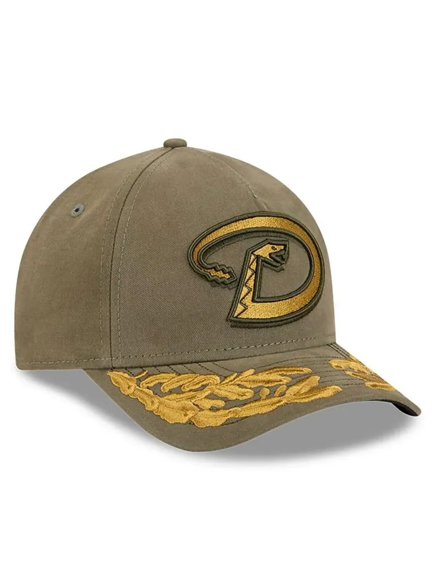 New Era Мужская регулируемая кепка Arizona Diamondbacks A-Frame 9FORTY оливкового цвета — изображение 2 из 4, оливковый