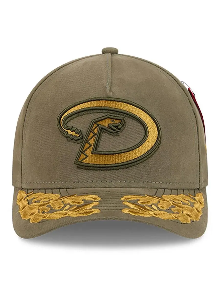 New Era Мужская регулируемая кепка Arizona Diamondbacks A-Frame 9FORTY оливкового цвета — изображение 3 из 4, оливковый