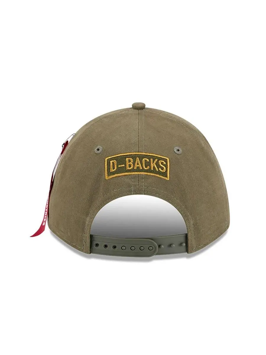 New Era Мужская регулируемая кепка Arizona Diamondbacks A-Frame 9FORTY оливкового цвета — изображение 4 из 4, оливковый