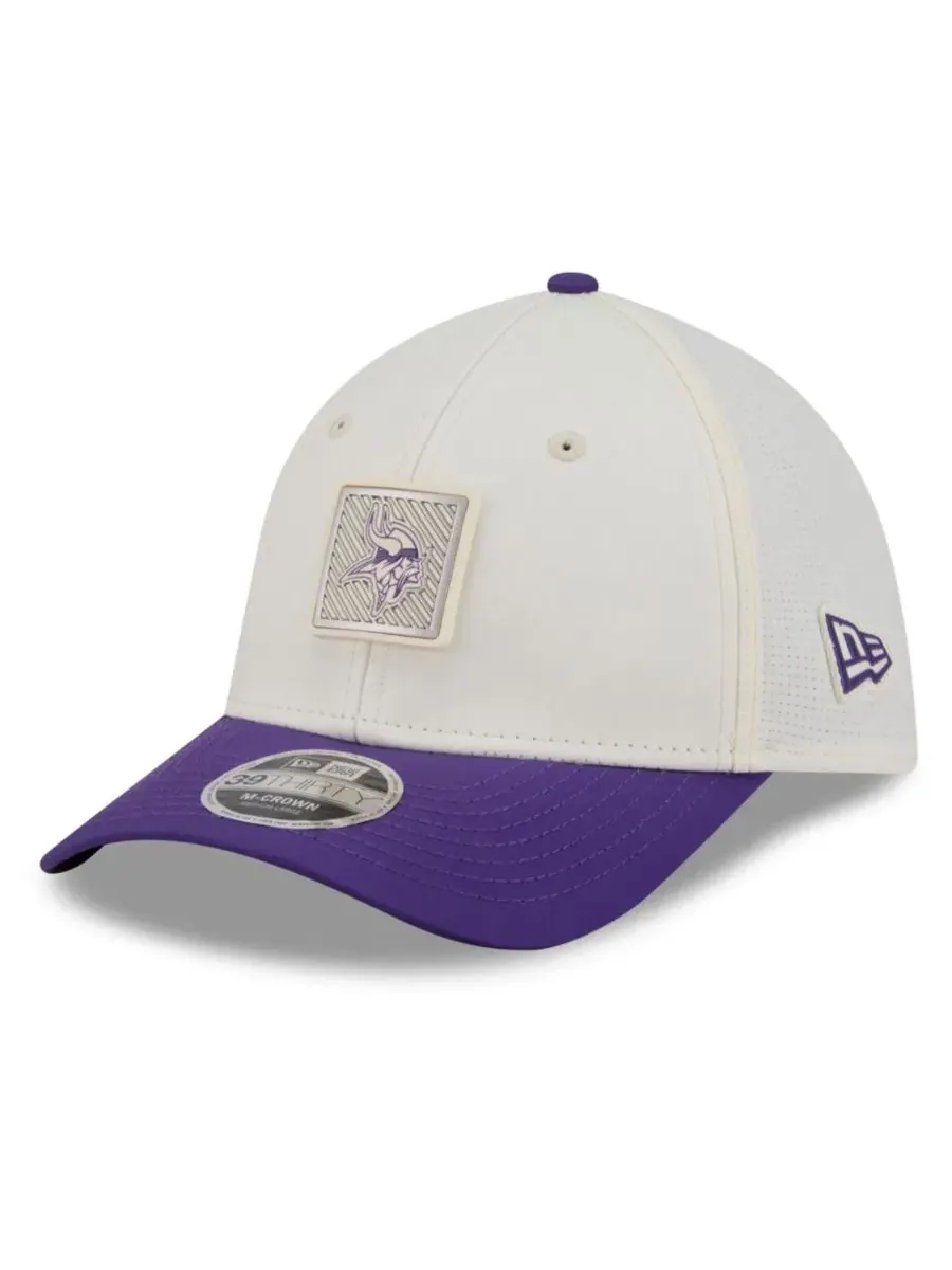 Бейсболка New Era 39THIRTY Flex Hat Minnesota Vikings — изображение 4 из 5, кремовый фиолетовый