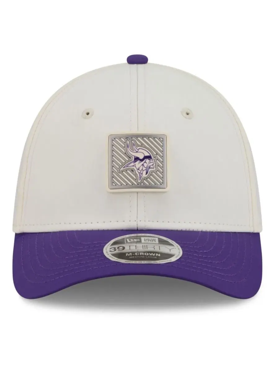 Бейсболка New Era 39THIRTY Flex Hat Minnesota Vikings — изображение 5 из 5, кремовый фиолетовый