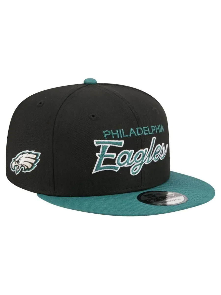 Кепка-снэпбек Philadelphia Eagles с вышивкой New Era — изображение 3 из 4, черный