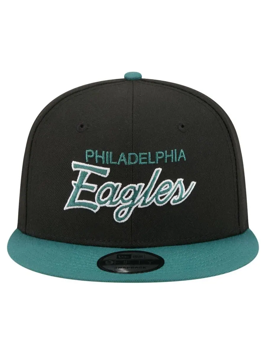 Кепка-снэпбек Philadelphia Eagles с вышивкой New Era — изображение 4 из 4, черный