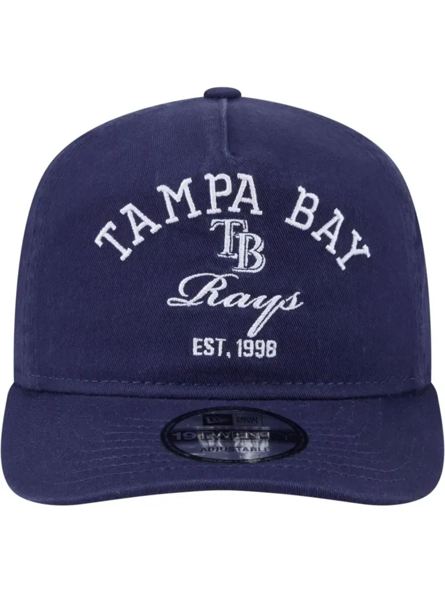 Бейсболка New Era с вышивкой Tampa Bay Rays, Stacked 19TWENTY — изображение 2 из 5, темно-синий