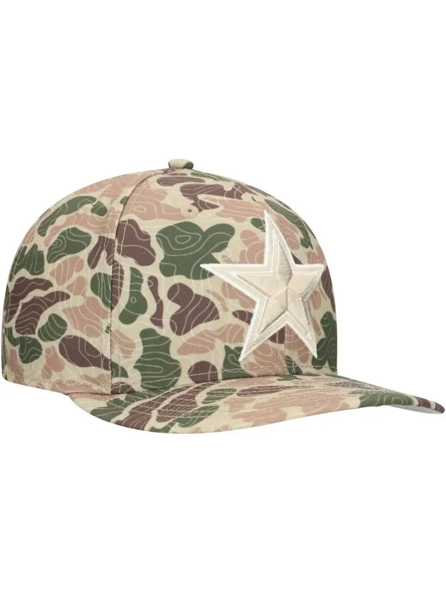Мужская кепка Dallas Cowboys Geo Camo 59FIFTY Fitted Hat New Era — изображение 4 из 4, камуфляж