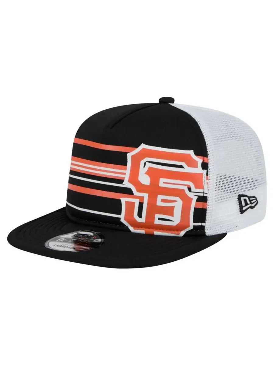 New Era Мужская черная бейсболка San Francisco Giants 9FIFTY A-Frame Trucker Snapback
