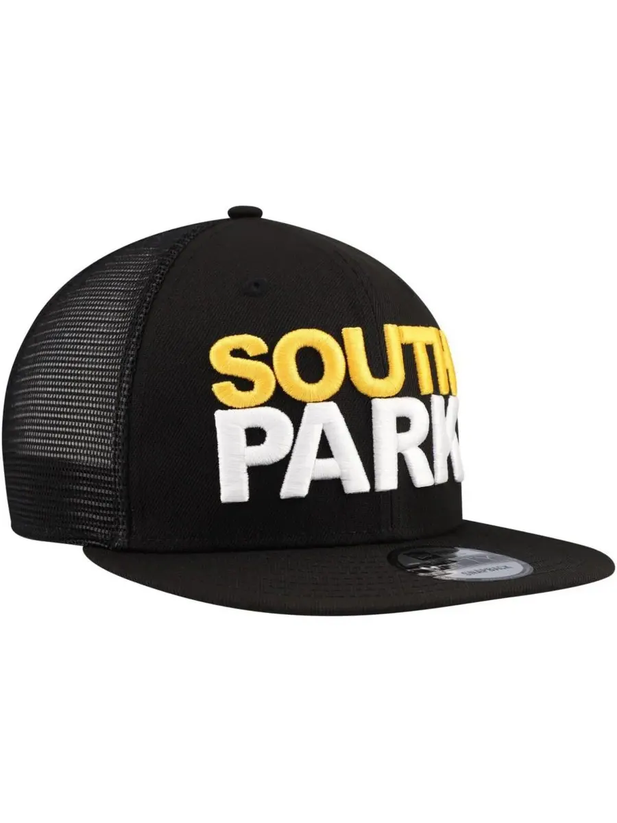New Era Мужская черная кепка-тракер South Park 9FIFTY с застежкой-регулятором — изображение 2 из 4, черный