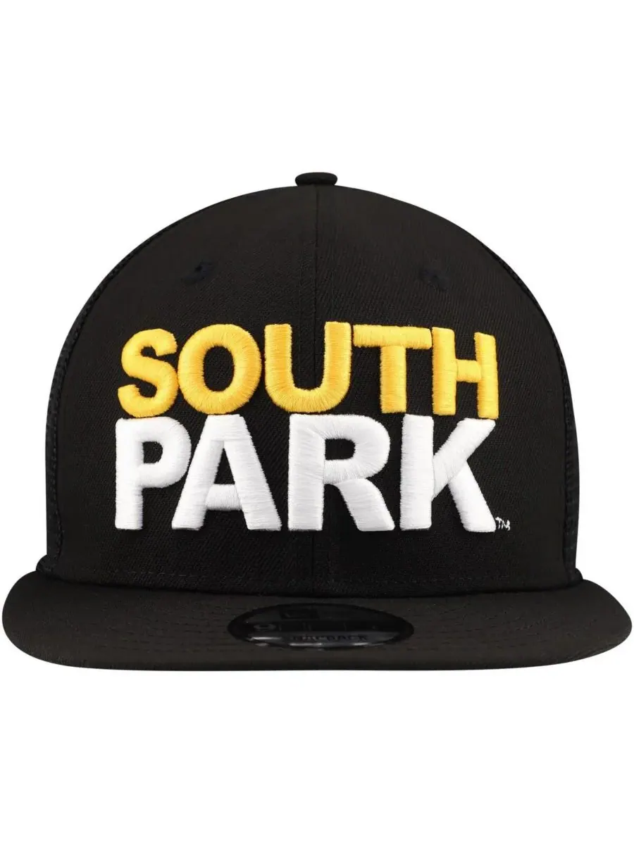 New Era Мужская черная кепка-тракер South Park 9FIFTY с застежкой-регулятором — изображение 4 из 4, черный