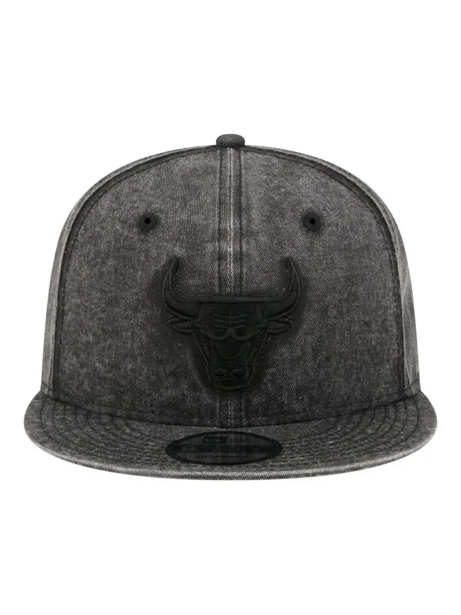 Кепка-снапбек с высокой тульей и принтом Chicago Bulls, модель Washed Tonal 9FIFTY New Era — изображение 2 из 5, черный