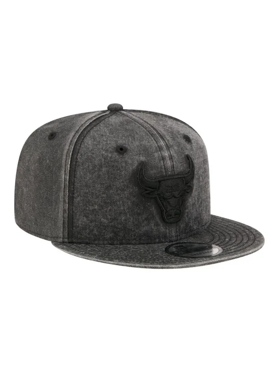 Кепка-снапбек с высокой тульей и принтом Chicago Bulls, модель Washed Tonal 9FIFTY New Era — изображение 3 из 5, черный