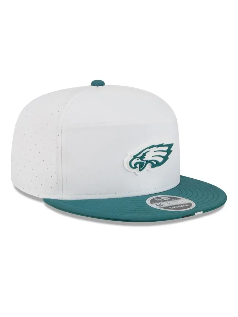 New Era Мужская кепка-бейсболка 9FIFTY белого/темно-зеленого цвета с раздельными панелями — изображение 3 из 4, белый зеленый