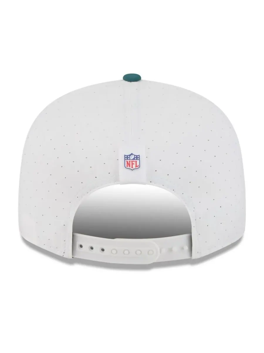 New Era Мужская кепка-бейсболка 9FIFTY белого/темно-зеленого цвета с раздельными панелями — изображение 4 из 4, белый зеленый