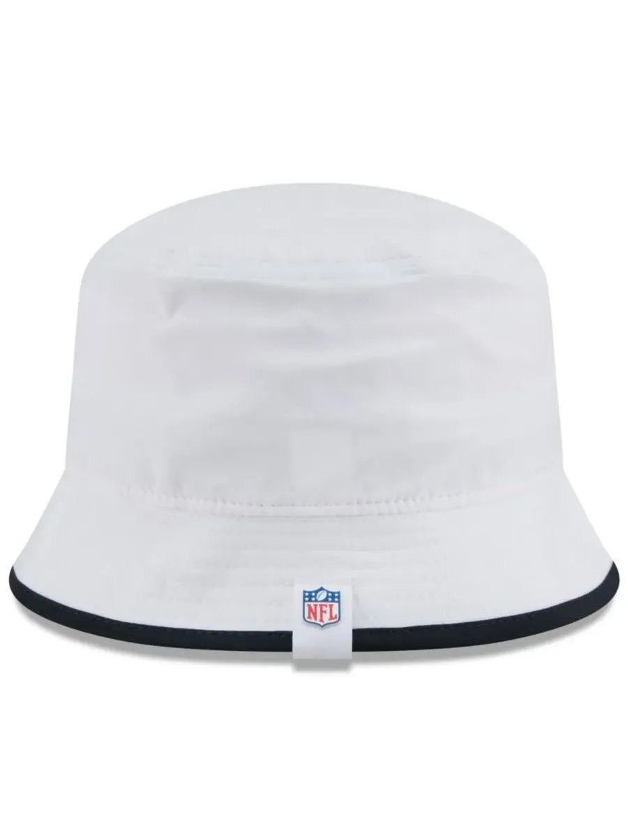 New Era Мужская белая панама Houston Texans 2025 NFL Training Camp Stretch Bucket — изображение 5 из 5, белый