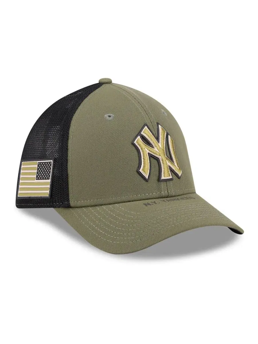 Кепка с флексфитом с эмблемой New York Yankees и флагом США New Era