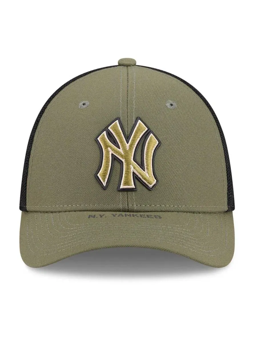 Кепка с флексфитом с эмблемой New York Yankees и флагом США New Era — изображение 2 из 5, оливковый