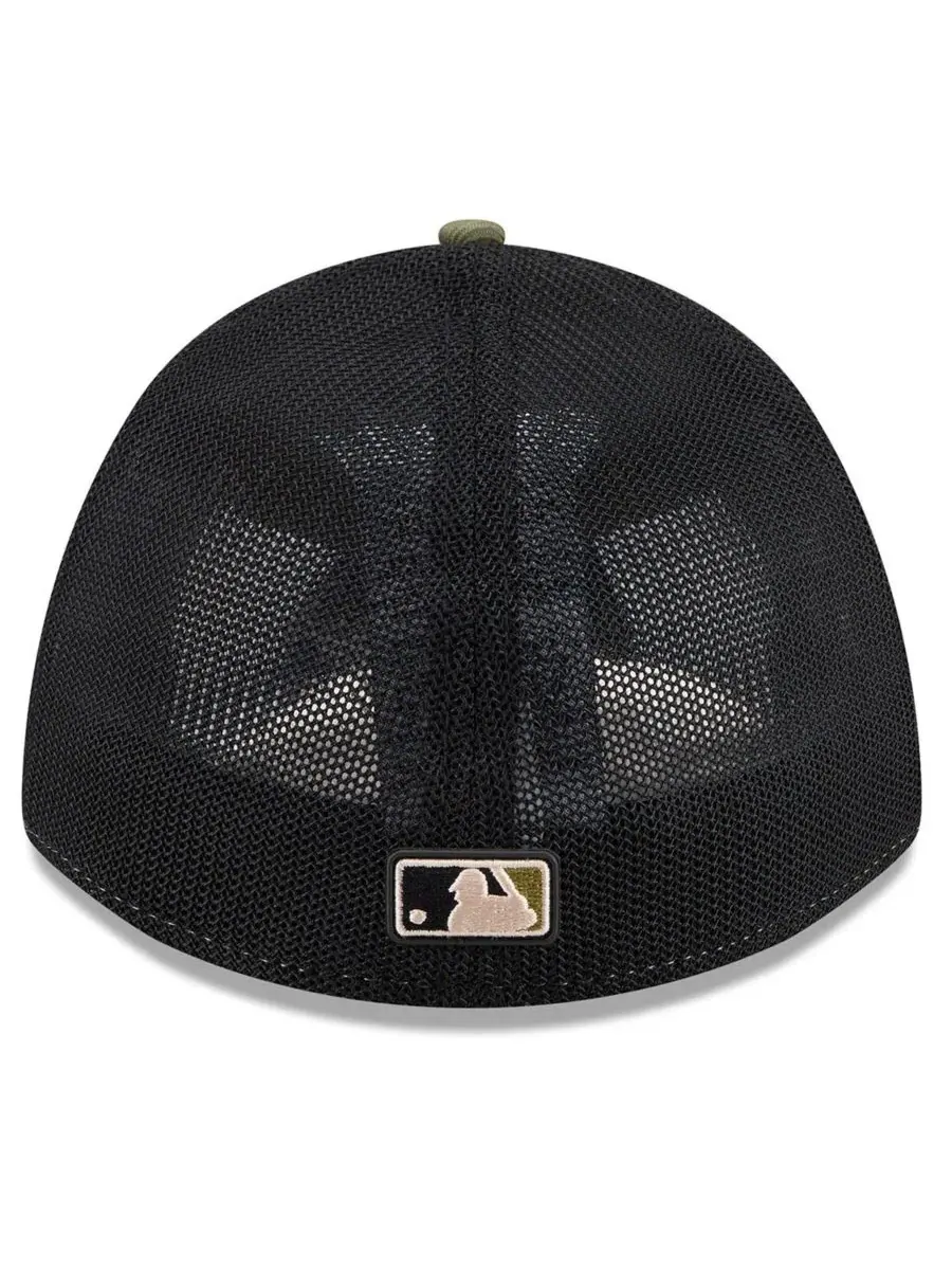 Кепка с флексфитом с эмблемой New York Yankees и флагом США New Era — изображение 4 из 5, оливковый