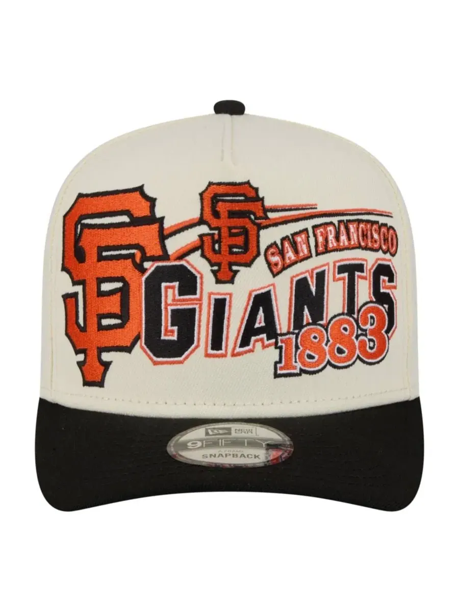 Кепка-снапбек Classic A-Frame 9FIFTY San Francisco Giants New Era — изображение 2 из 5, кремовый черный