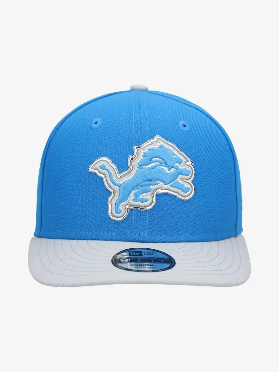 Кепка-снапбек с козырьком Detroit Lions 2026 NFL Draft New Era — изображение 2 из 5, синий серебристый