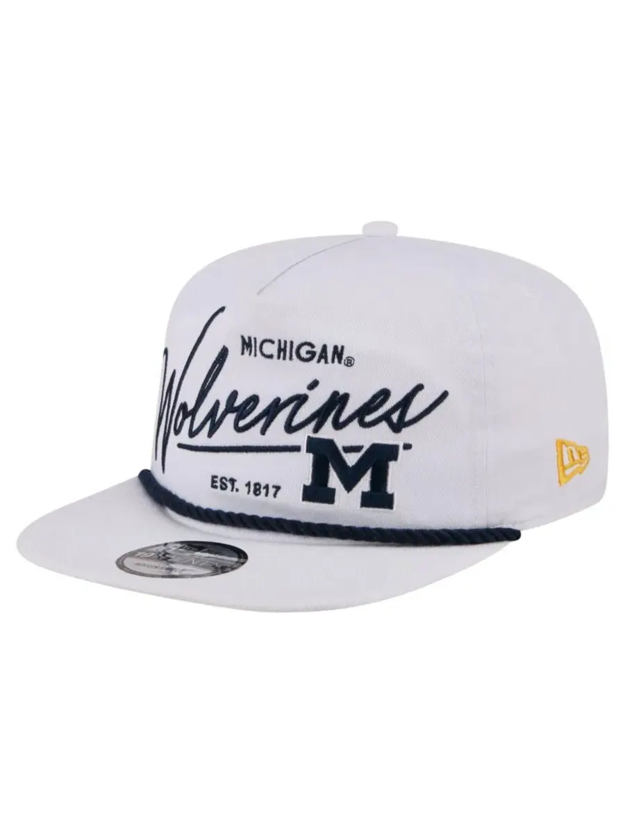 Кепка New Era с эмблемой Michigan Wolverines, Team Rope 19TWENTY — изображение 4 из 5, белый