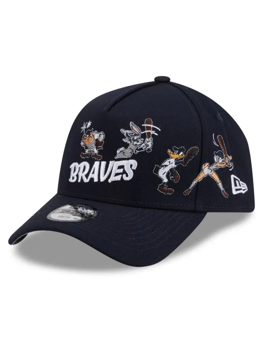 Бейсболка New Era Atlanta Braves Looney Tunes A-Frame 9FORTY — изображение 3 из 4, темно-синий