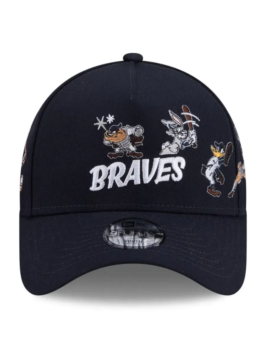Бейсболка New Era Atlanta Braves Looney Tunes A-Frame 9FORTY — изображение 4 из 4, темно-синий