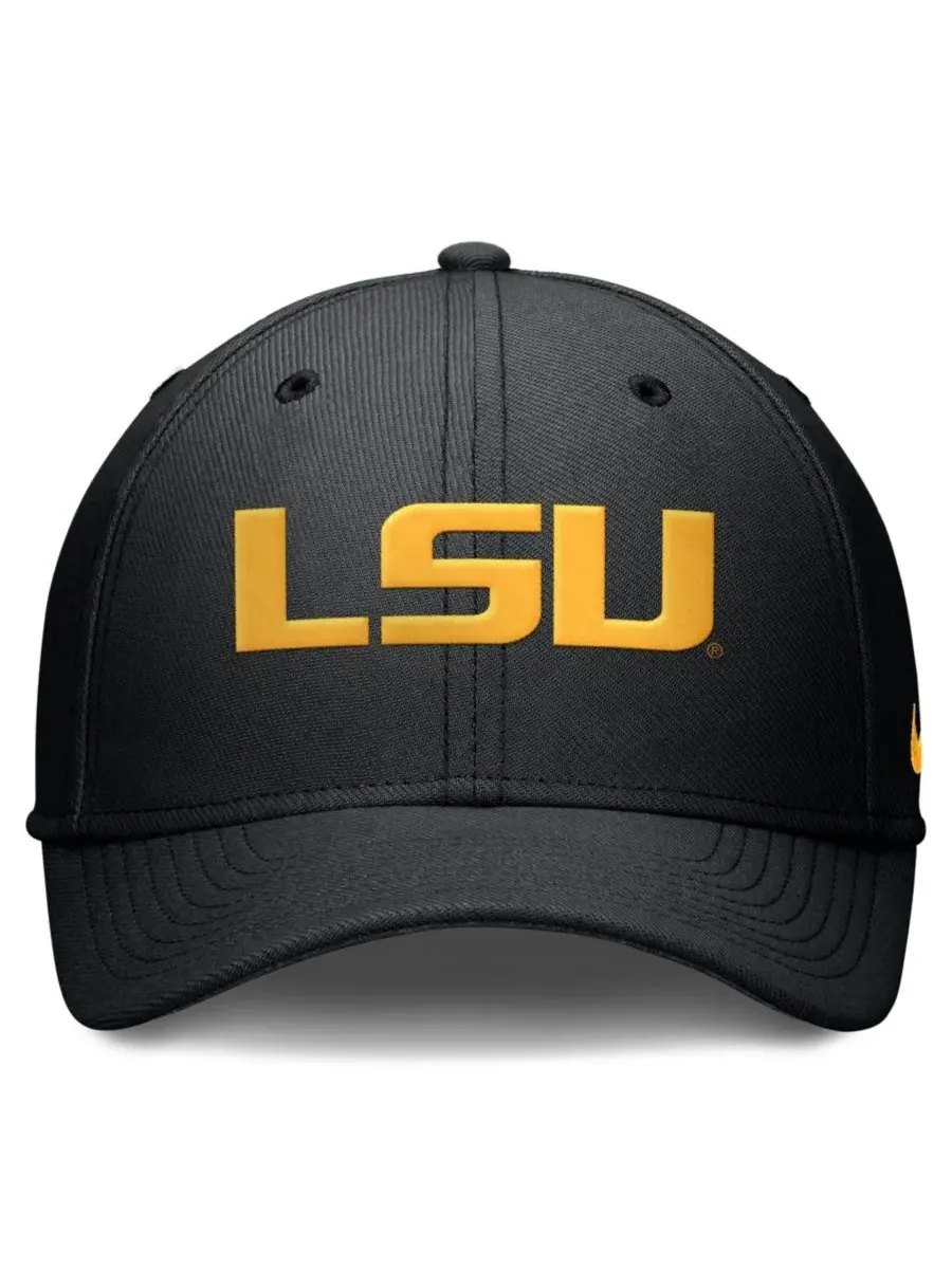 Кепка Nike LSU Tigers Rise Swoosh Dri-FIT Flex — изображение 2 из 3, черный