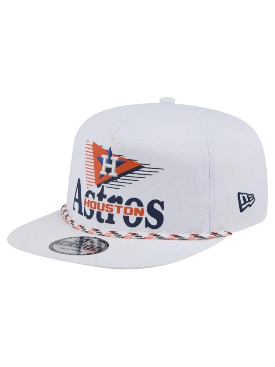 New Era Мужская белая кепка-бейсболка Houston Astros Collide с регулируемой застежкой