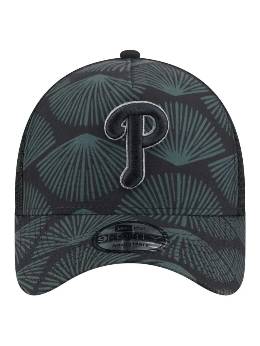 New Era Мужская черная регулируемая кепка-тракер Philadelphia Phillies 9FORTY A-Frame — изображение 5 из 5, черный