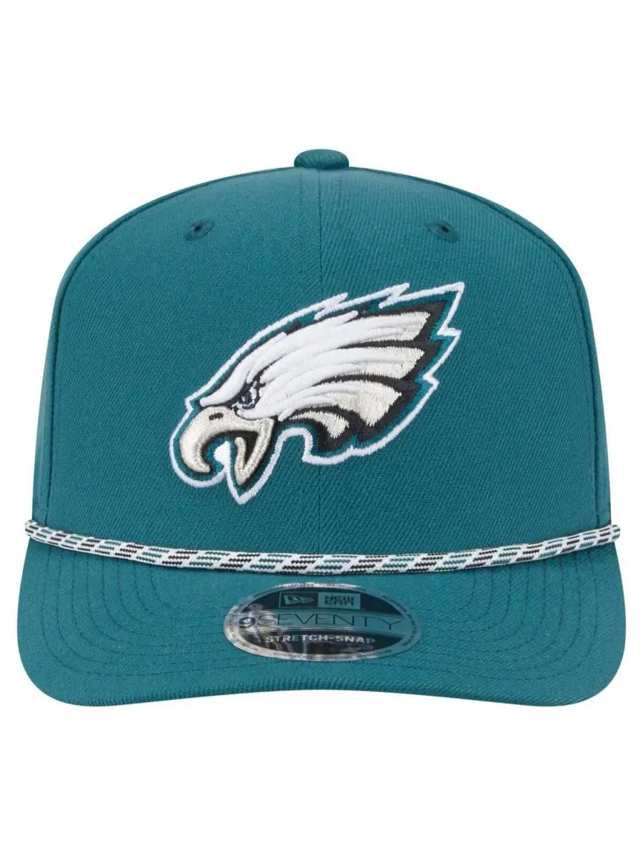 New Era Мужская кепка Philadelphia Eagles Gameday Multi Rope 9SEVENTY Stretch-Snap цвета — изображение 2 из 4, зеленый
