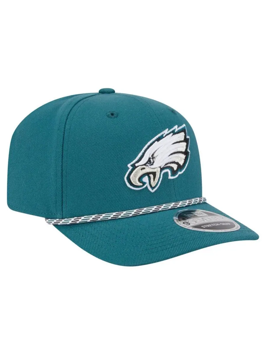 New Era Мужская кепка Philadelphia Eagles Gameday Multi Rope 9SEVENTY Stretch-Snap цвета — изображение 3 из 4, зеленый