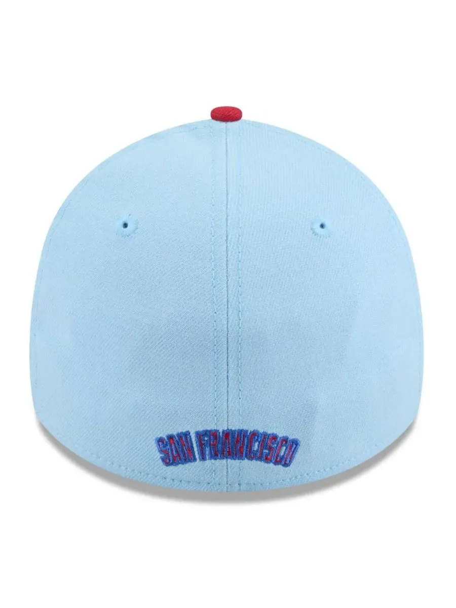 New Era Мужская светло-голубая/красная кепка San Francisco Giants 2025 Fourth of July 39THIRTY Flex — изображение 2 из 4