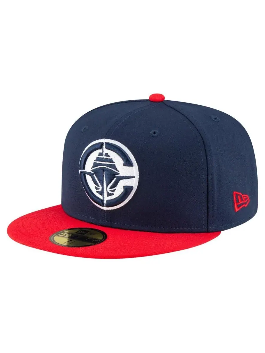 New Era Мужская двухцветная кепка 59FIFTY сине-красного цвета с символикой команды LA Clippers