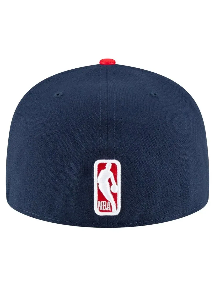 New Era Мужская двухцветная кепка 59FIFTY сине-красного цвета с символикой команды LA Clippers — изображение 3 из 5