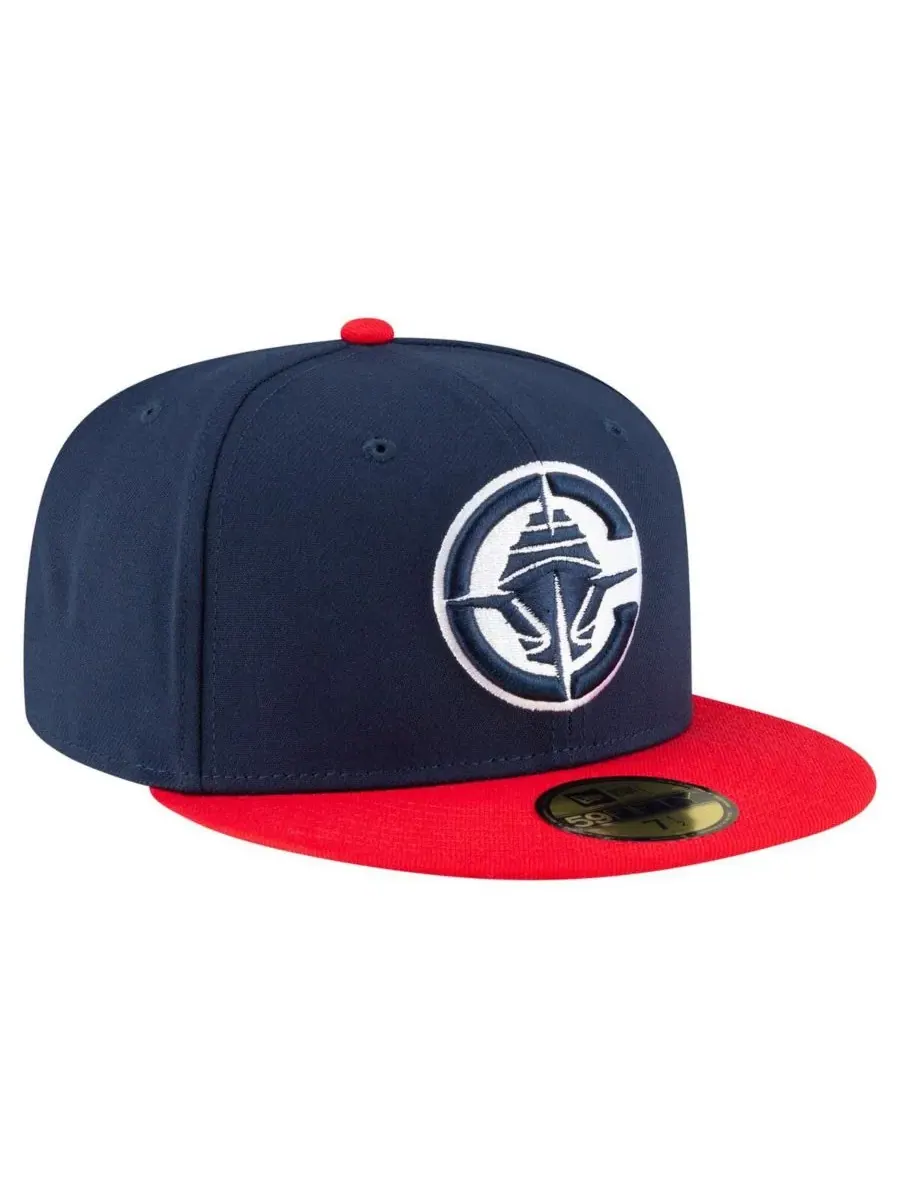 New Era Мужская двухцветная кепка 59FIFTY сине-красного цвета с символикой команды LA Clippers — изображение 4 из 5