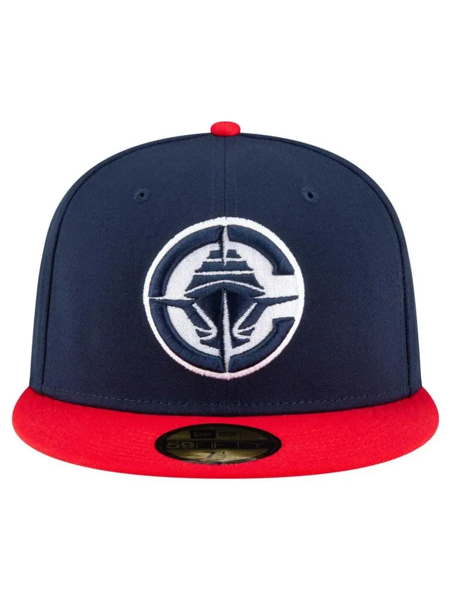 New Era Мужская двухцветная кепка 59FIFTY сине-красного цвета с символикой команды LA Clippers — изображение 5 из 5