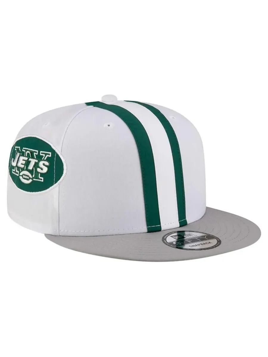 New Era Мужской белый шлем New York Jets в стиле ретро, кепка 9FIFTY Snapback — изображение 4 из 5