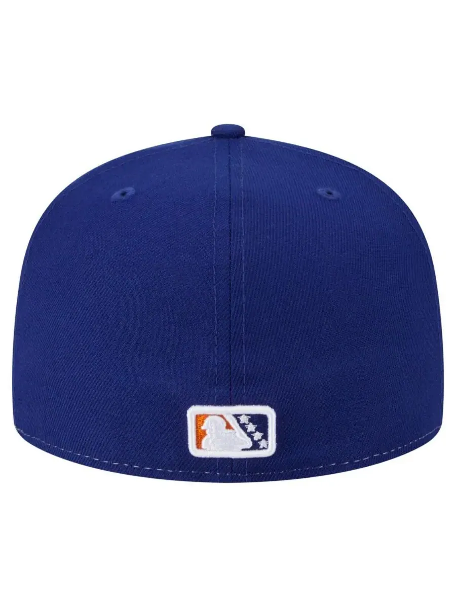 New Era Мужская бело-оранжевая кепка Durham Bulls из аутентичной коллекции 59FIFTY — изображение 2 из 4, белый оранжевый