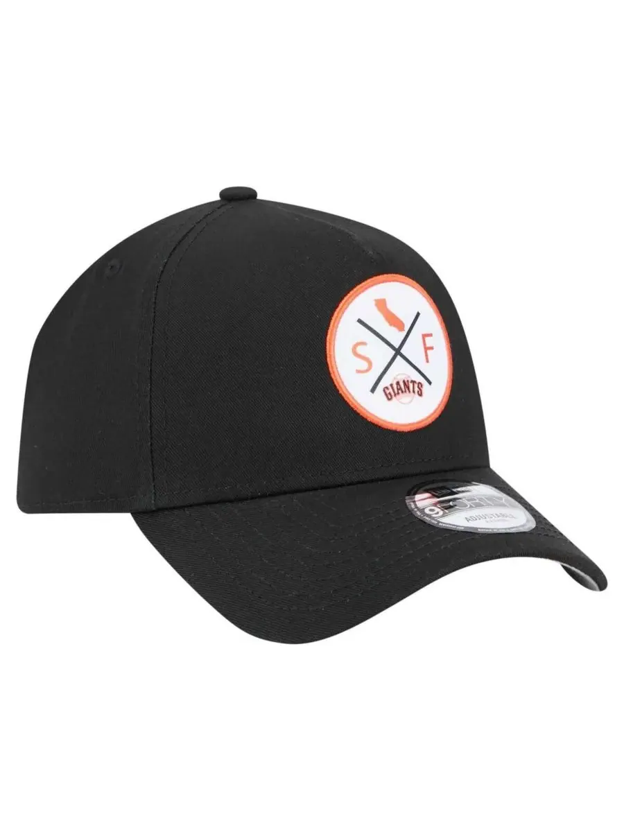 New Era Мужская черная регулируемая бейсболка San Francisco Giants 9FORTY A-Frame — изображение 4 из 5, черный