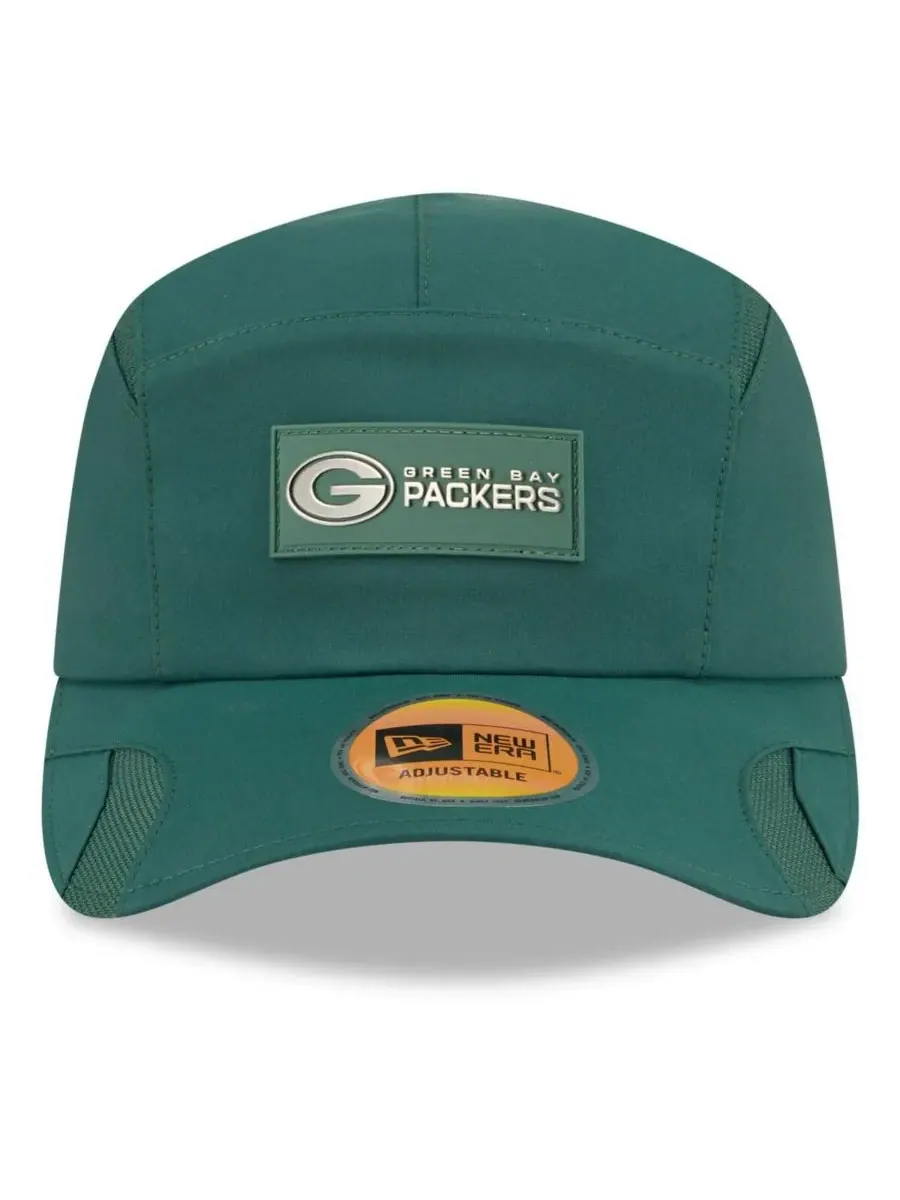 New Era Мужская зеленая регулируемая кепка Green Bay Packers 2025 Sideline Runner — изображение 5 из 5, зеленый