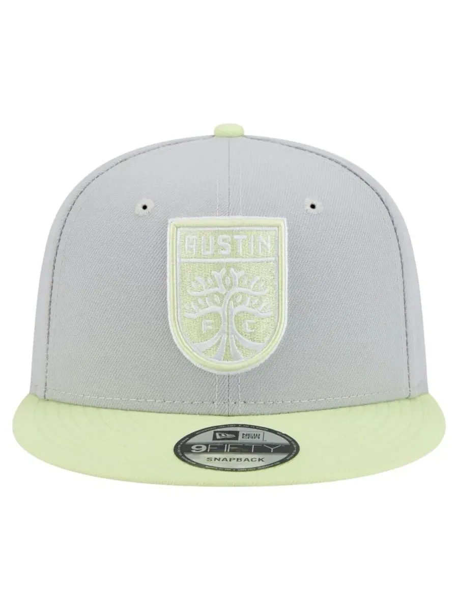 New Era Мужская серая кепка Austin FC Color Pack Two-Tone 9FIFTY Snapback — изображение 2 из 4, серый