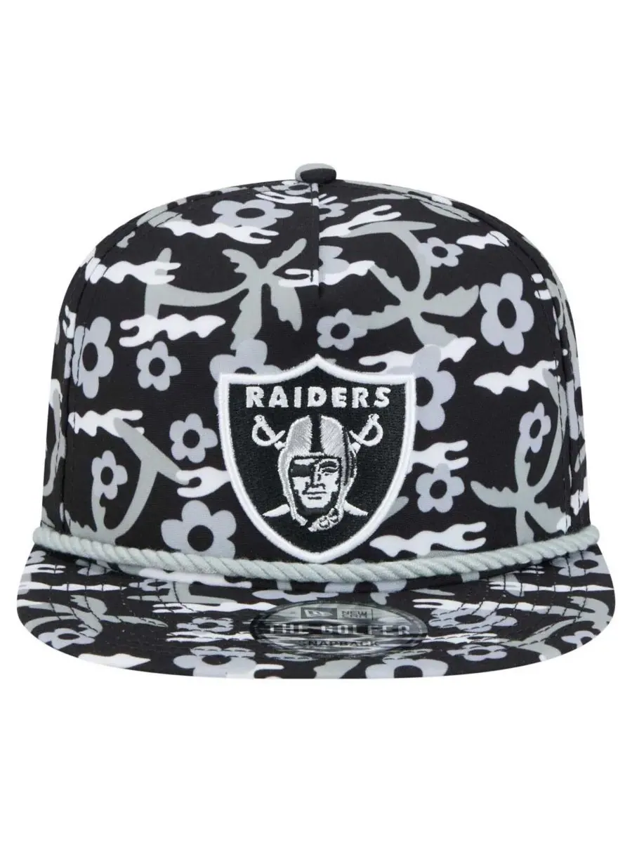 New Era Мужская черная бейсболка Las Vegas Raiders Wakey Wakey Golfer Snapback — изображение 2 из 4, черный